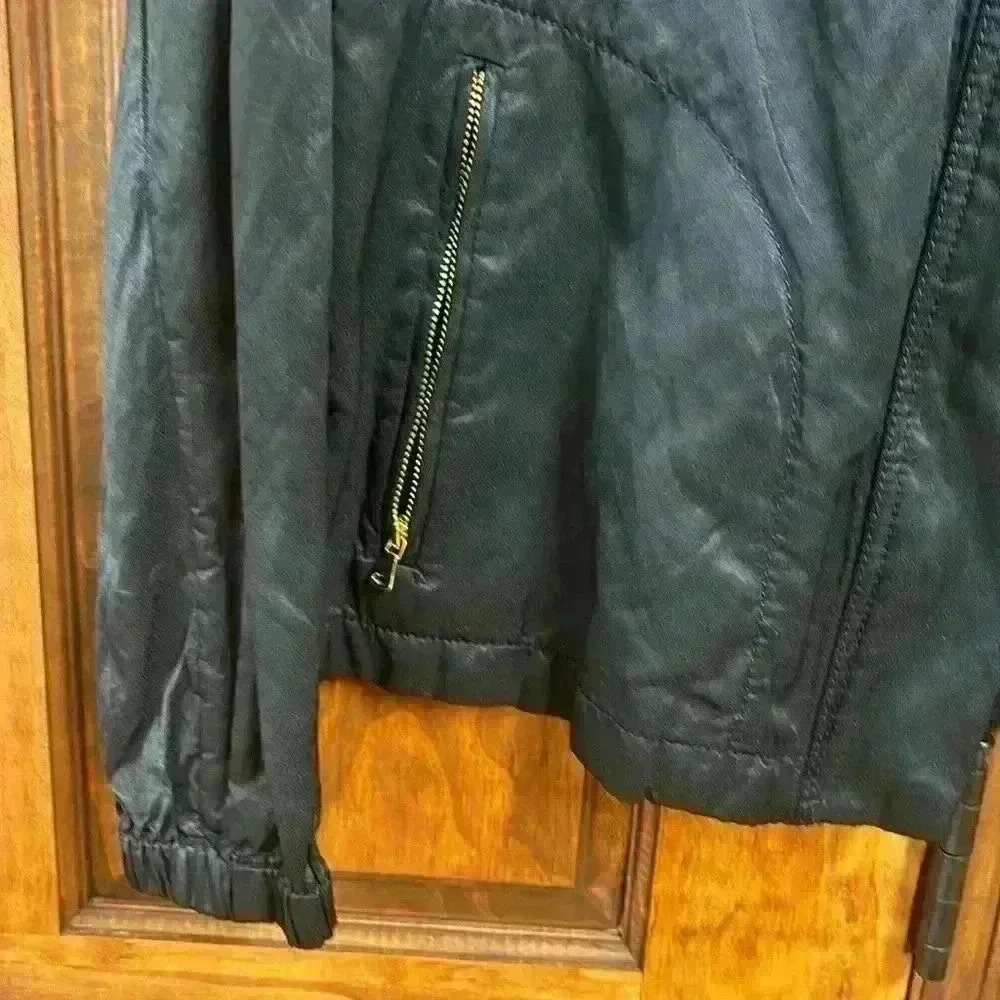 Talbots Black Jacket Zipper & Snaps 2 Zip Pockets Size M - Picture 6 of 15